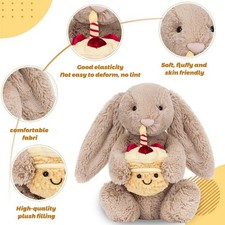 Jelly Cat Bashful Beige Bunny Birthday Bunny Stuffed Animal Huge AU