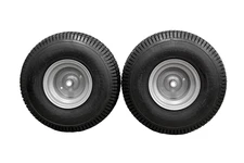 (Set of 2) 20x8.00-8 4 Ply Tires & Husqvarna Silver Wheel Assemblies