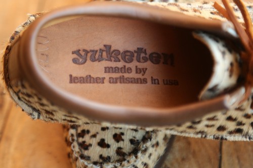 Yuketen Blucher Leopard Print Derby Moccasin Lace Up Shoes UK 6.5 US 7.5 EU 40.5 - Picture 5 of 11