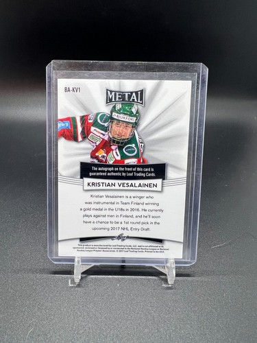 2016-17 Leaf Metal #BAKV1 Kristian Vesalainen Autographs Rookie - Picture 2 of 2