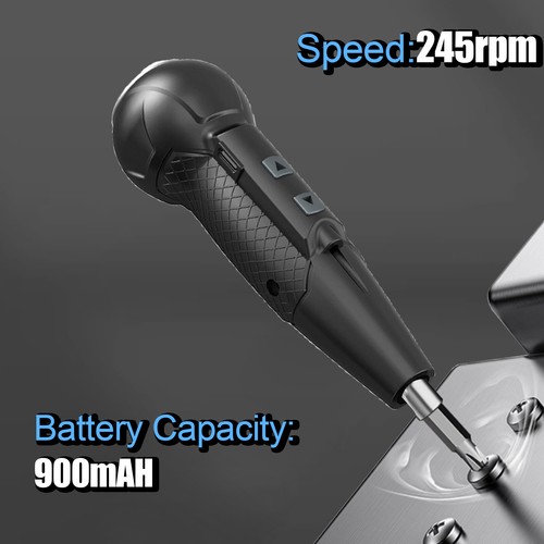 Electric Screwdriver 3.7V Rechargeable & Cordless Mini Screwdriver Magnetic Bits - Picture 4 of 9