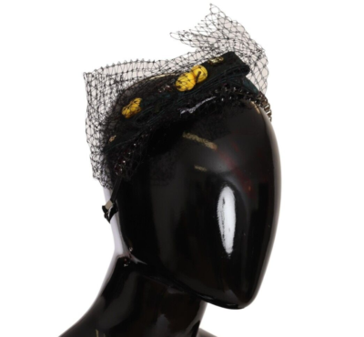 Dolce & Gabbana Silver Tiara Crystals Fruits Black Mesh Diadem Headband Dolce & Gabbana Silver Tiara Crystals Fruits Black Mesh  main image 2