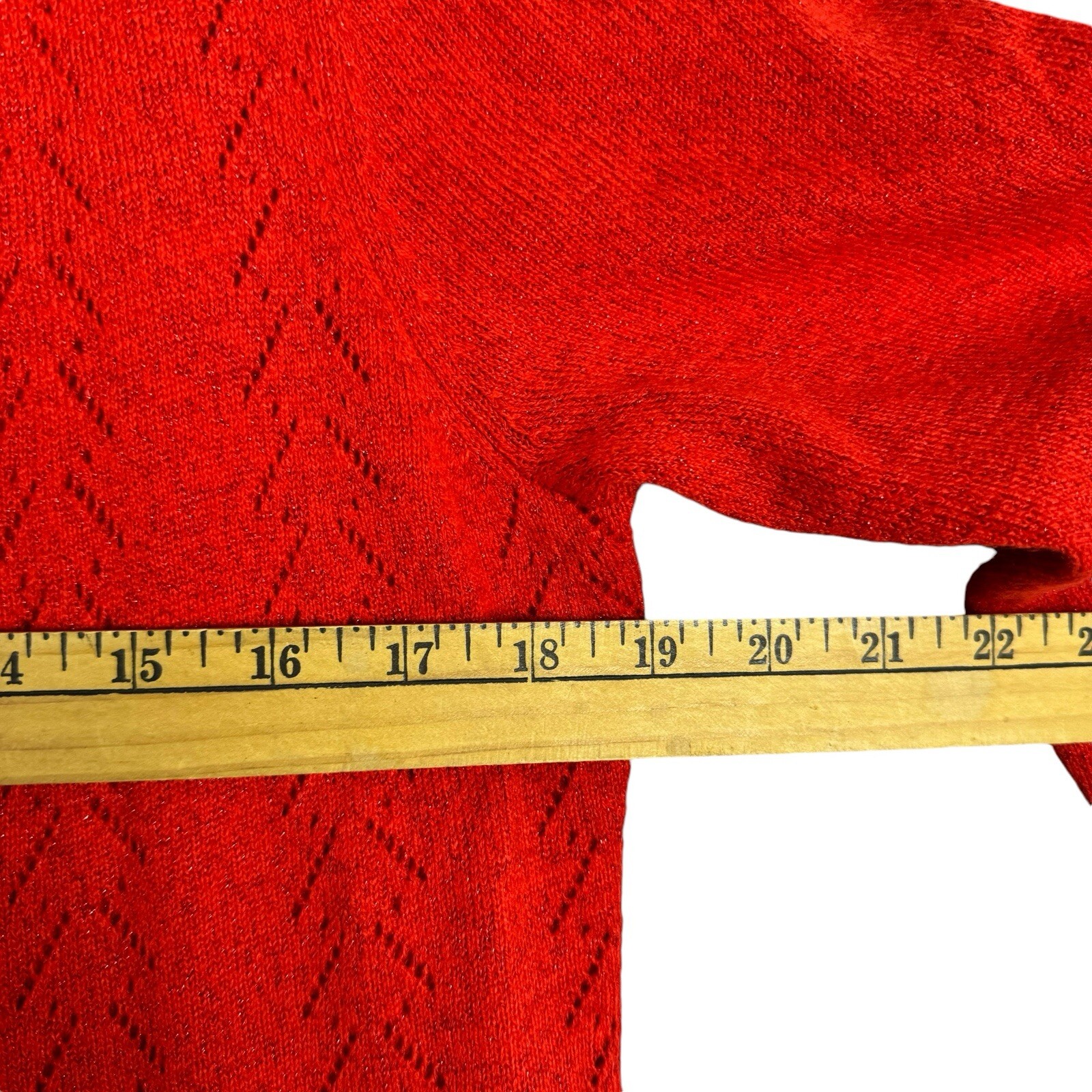 Basic Edition Women's Medium Red Layered Look Swe… - image 3