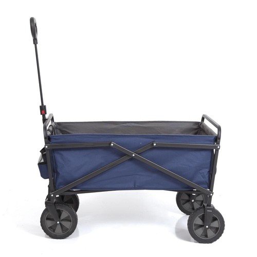 Carrello da giardino 21' blu 150 libbre pieghevole pneumatico fuoristrada telaio acciaio - Foto 4 di 7
