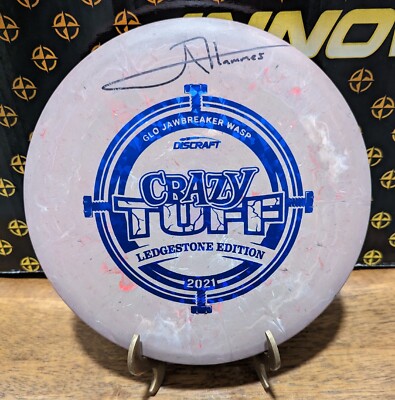 Discraft '21 Ldgstn Crazy Tuf Glo Jawbreaker Wasp. 171g. Adam Hammes Autographed