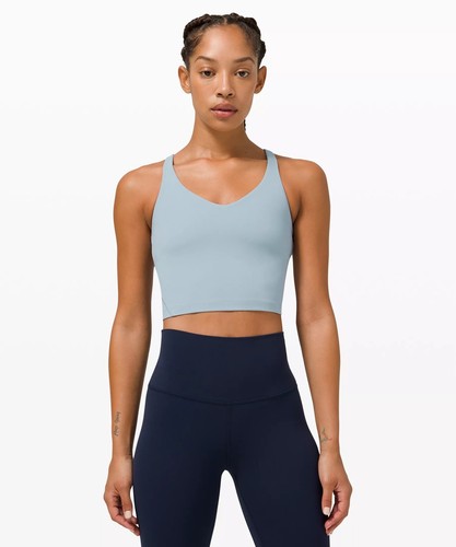 New Lululemon Align Tank Crop Bra Top Chambray Blue Yoga Gym Size 6 NWT - Picture 2 of 8