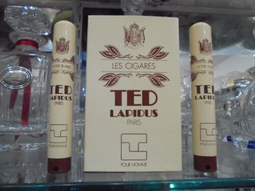 TED LAPIDUS pour homme "LES CIGARES" AFTER SHAVE 2 pieces 15+15 ml spray RARE!!! - Afbeelding 1 van 1