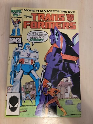 Transformers #20 Comic Book Marvel. 1st Print. Free Shipping.Very Good Condition