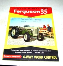 Vtg brochure advertising Ferguson 35 Tractor,  A New Engineering Triumph, 1954