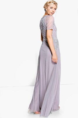 chinese dress ladies Beaded Cap Sleeve Evening Gown – Mieka Boutique