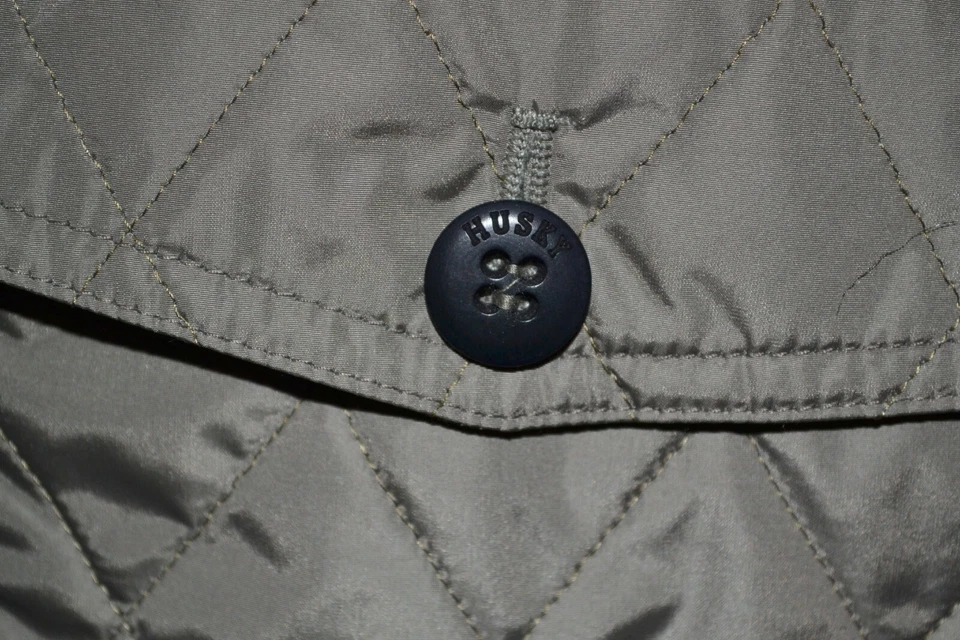 Chaqueta Husky Beige Verde Para Hombre Acolchada Botón Delgada Italia Talla US 46 EU 56 $700 Foto 4 de 4