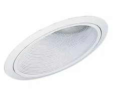 Progress Lighting P8004-28 6" Baffle Trim for Sloped Ceilings, White Finish