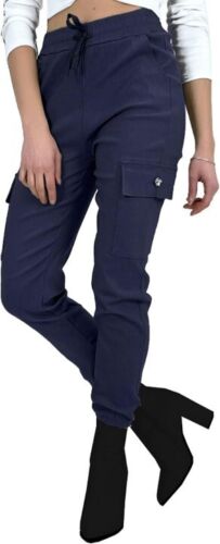 Ladies Womens Combat Trousers Stretch Cargo Elasticated Joggers Leggings NEW - Picture 3 of 50