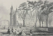 Nevers Place Ducale Nièvre la place Ducale vers 1840 d'après Rouargue France