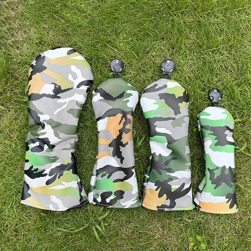 Cubiertas de cabeza de madera de camuflaje para golf de golf cubierta de cabeza de PU para conductor madera de calle híbrida - Imagen 13 de 30
