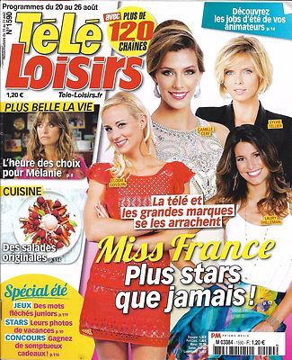 TELE FREIZEIT NR. 1590 20.08.2016 LES MISS FRANCE / KOH-LANTA / TOP 14 / STAR TREK