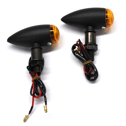 2Pcs Universal Motorcycle Bullet Turn Signal Light Indicator Blinker Lamp Amber - Picture 4 of 10