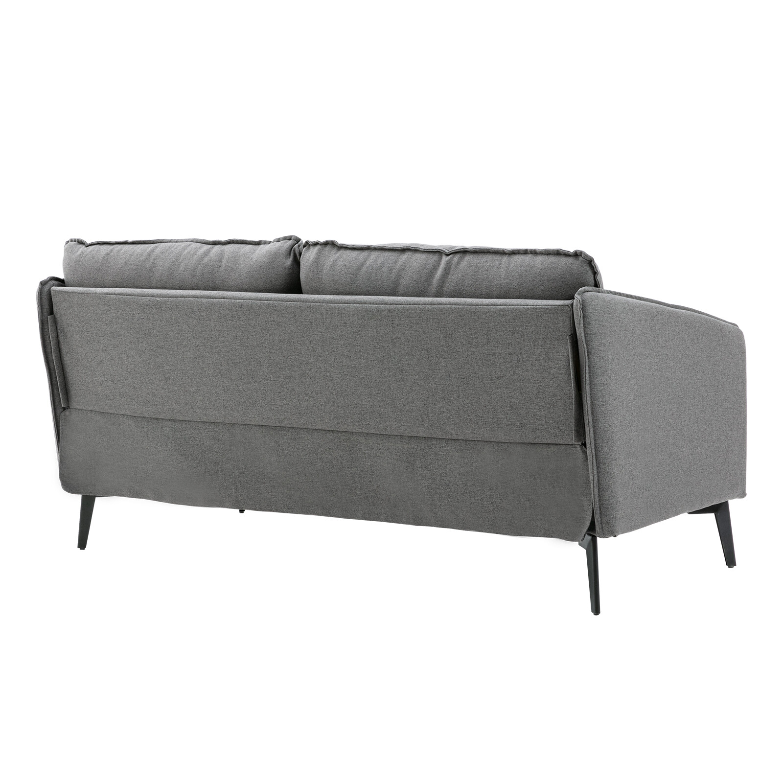 Modern Gray Fabric Loveseat Sofa Couch Upholstered Armrest Home Office