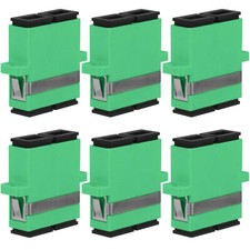 SC/APC Fiber Optic Coupler SC Female to Female Singlemode Mount Panel 6 Pack