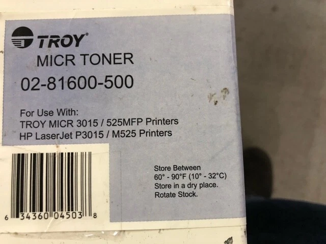 TROY MICR Toner 02 81600 500 For TROY MICR 3015 525 MFP HP