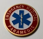 EMERGENCY MEDICAL PARAMEDIC FIREFIGHTERS COLORIZED ART ROUND CHALLENGE COIN