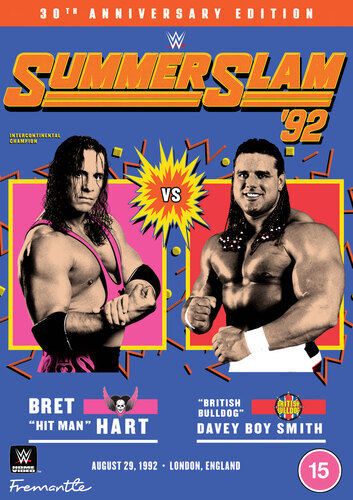WWE: Summerslam '92 DVD (2022) Bret Hart cert 15 Expertly Refurbished Product - Picture 1 of 2