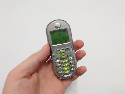  Motorola C205 silber (entsperrt) Handy Simple Basic Klassiker Retro Ältere