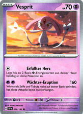 Pokemon Karte Vesprit SSP 079/191 Stürmische Funken Deutsch NM Psycho Rare