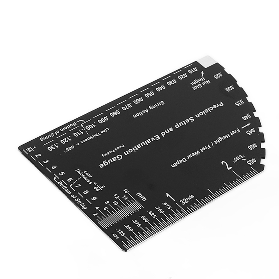 String Action Ruler Stainless Steel Guitar Fret Ruler String Height