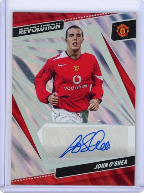 John O’Shea 2022-23 Panini Revolution Lava Auto /10 Manchester United A-JOS