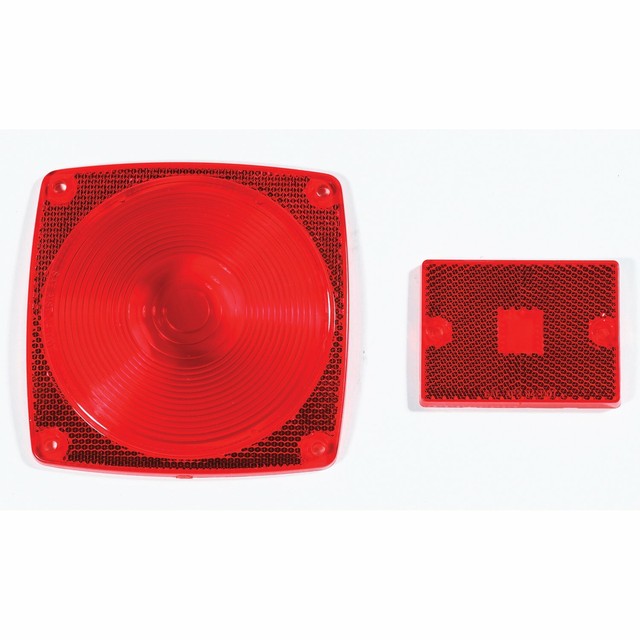 Red Trailer Light Replacement Lens Kit Car Automotive Square Lighting
