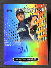 2013 Topps Finest REFRACTOR ROOKIE AUTO Brandon Maurer , item 1