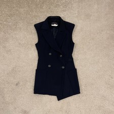 Louis Vuitton Womens Navy Blazer Vest Jacket Fr 34