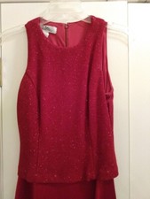 Patra Dark Red Glitter Gown Misses Sleeveless Dress Size 6 Formal Evening Prom