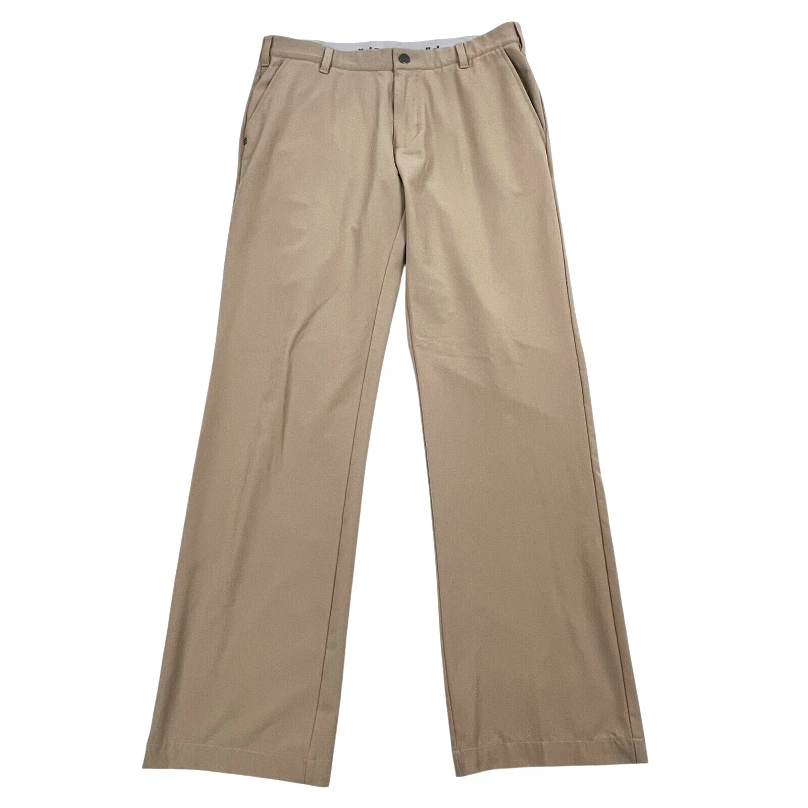 Adidas Tech Golf Pants Mens 32x32 Tan Stretch Performance Casual Straight Leg