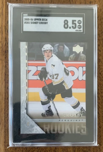 2005-06 Upper Deck #201 Sidney Crosby RC Rookie Young Guns Penguins SGC 8.5