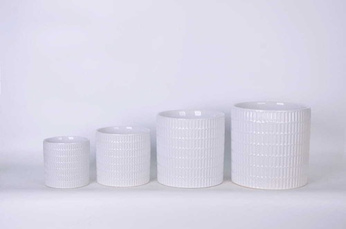 LARGE, MEDIUM, SMALL Glazed Ceramic Flower Pots Home Plant Pot Holder Pot Indoor - Picture 2 of 22