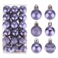 "36 StüCke Weihnachtskugeln Ornamente Christbaumschmuck Hellviolett 1,2 \"/3CM"