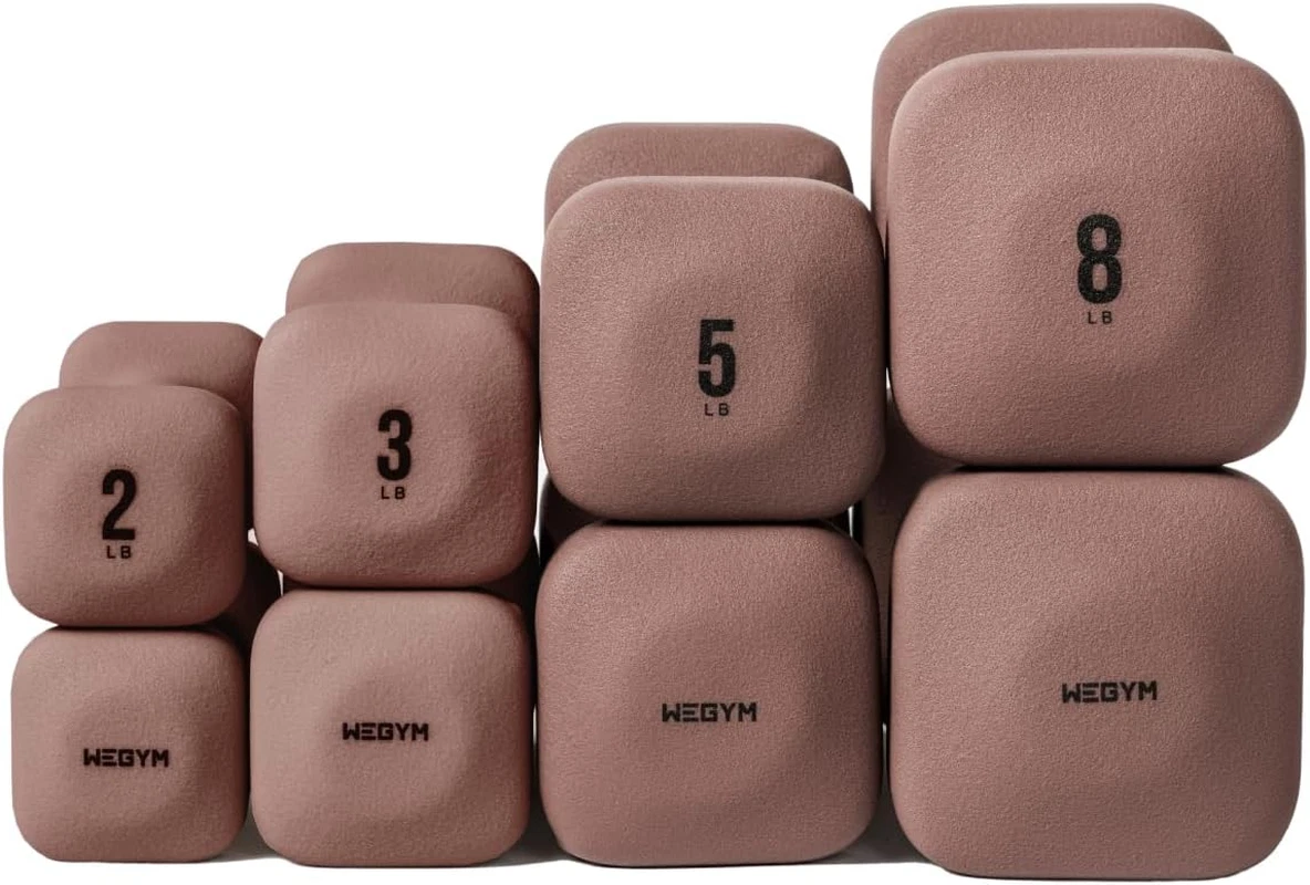 Safegrip Square Dumbbells - Anti-Slip, Thick Handles for Secure Home Workouts