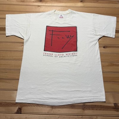 Vintage 90s Frank Lloyd Wright School of Architecture Graphic T-Shirt USA Large
