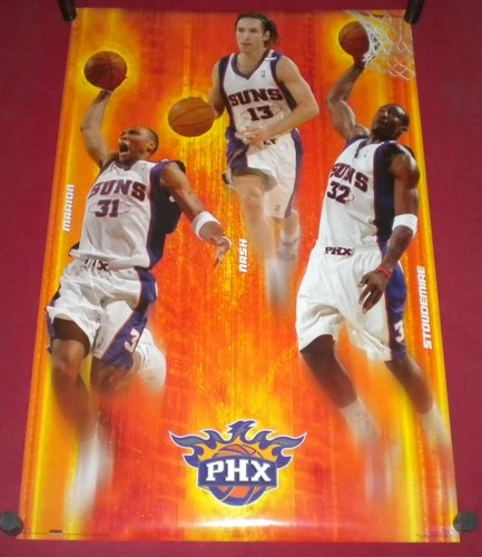 Phoenix Suns Original NBA 22x34 Vintage  Wall POSTER 2005 Marion Nash Stoudemire