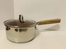 New Nuwave Perfect Green 3 Qt Saucepan Cookware Duralon 2 w/ Glass Lid Induction