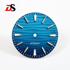 28.5mm Wave Dial Blue Lume NH35 NH34 Movement
