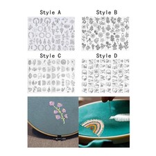 Wasserlöslicher Stickstabilisator, Stichstickpapier mit Blumenmustern,