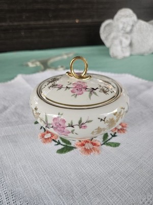 PMR Bavaria Jaeger & Co Porzellandose Kirschblüten Gold Vintage 10 cm TOP