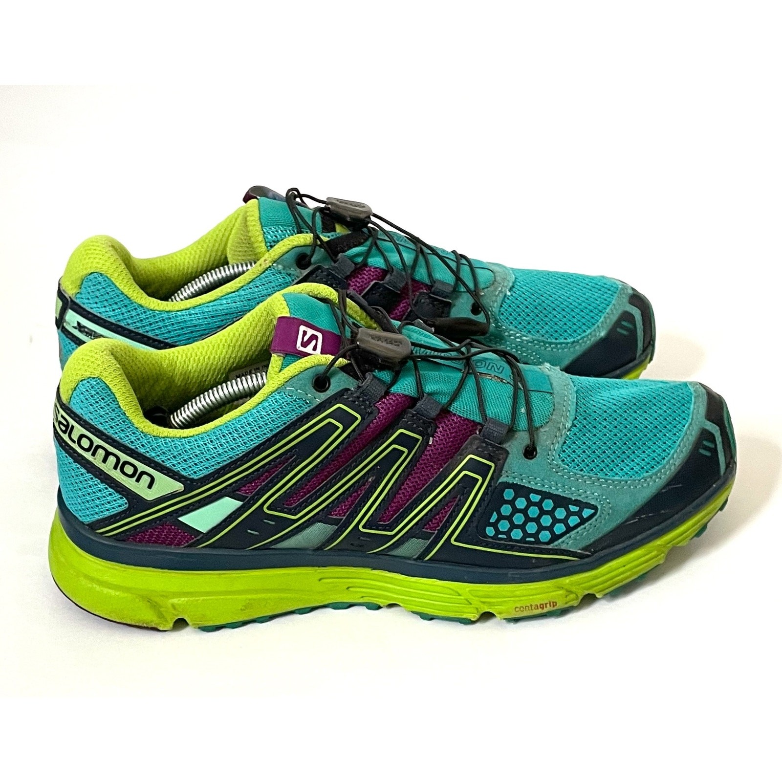 SALOMON Sneakers Soloman X Mission Trail Running Escursionismo Passeggio Blu Verde Taglia 8