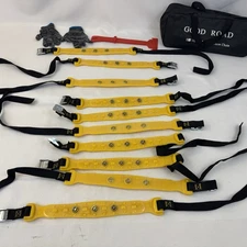 Good Road Tire Snow Chains Yellow Straps In Black Bag Safety Fast Ship