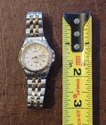 Seiko Quartz Vintage Ladies Watch 1N83-0209 DayDate Silver & Gold 1997