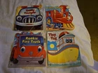 Vtg Childrens Boos (4) 1996 Trusty Trooper, Little Chug, Rookie Fire Truck, &...