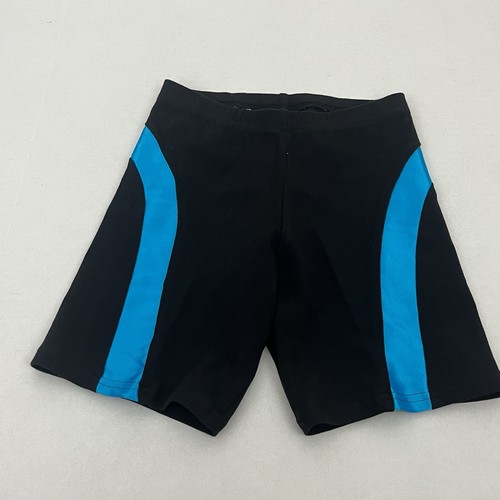 Gear 1 Women's M Aerobics Dance Bike Shorts Black Blue Cotton Spandex Blend